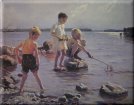 Children Playing On The Shore